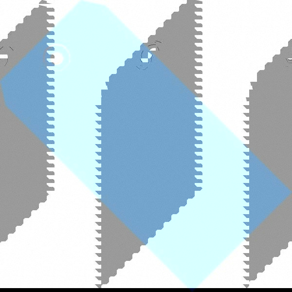 Blank Tag: 3-3/4'' High, Dark Blue, Synthetic Paper